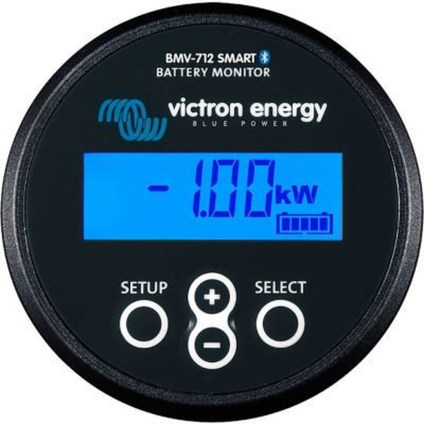 Inverters R Us Victron Energy Battery Monitor BMV-712 Smart with Bluetooth Inside, Black, ABS Plastic, 6, 5 - 70 VDC BAM030712200